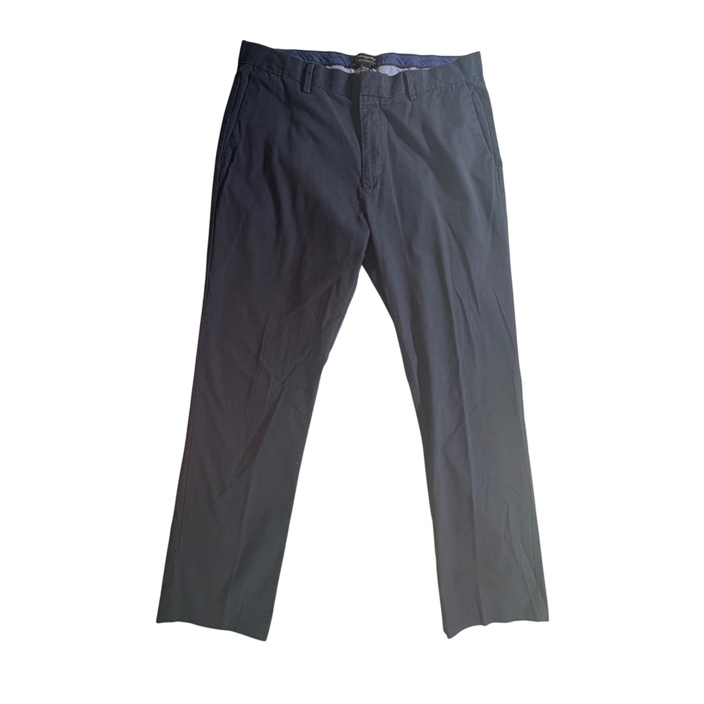 Banana Republic Chinos Mens 34x32 Navy Blue Tailored Slim Fit Non-Iron Cotton